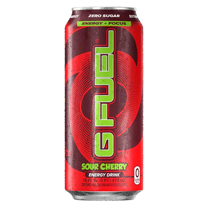 G Fuel Sour Cherry Sugar Free Energy Drink 16 Ounce (Pack