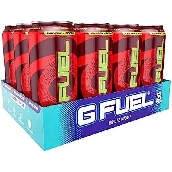 G Fuel Sour Cherry Sugar Free Energy Drink 16 Ounce (Pack