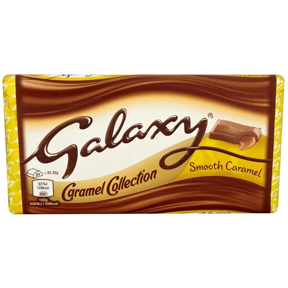 Galaxy Smooth Caramel Block - 135g case of 24 - candy bar