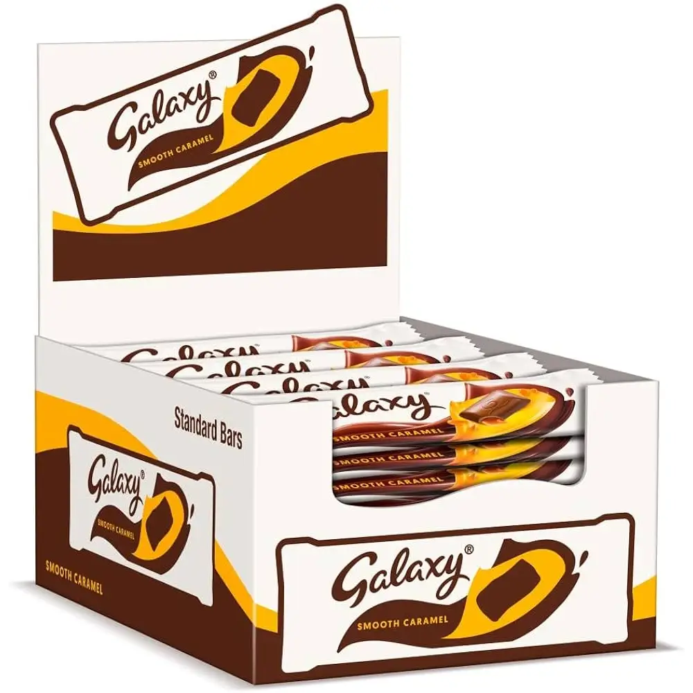 Galaxy Smooth Caramel Block - 135g case of 24 - candy bar