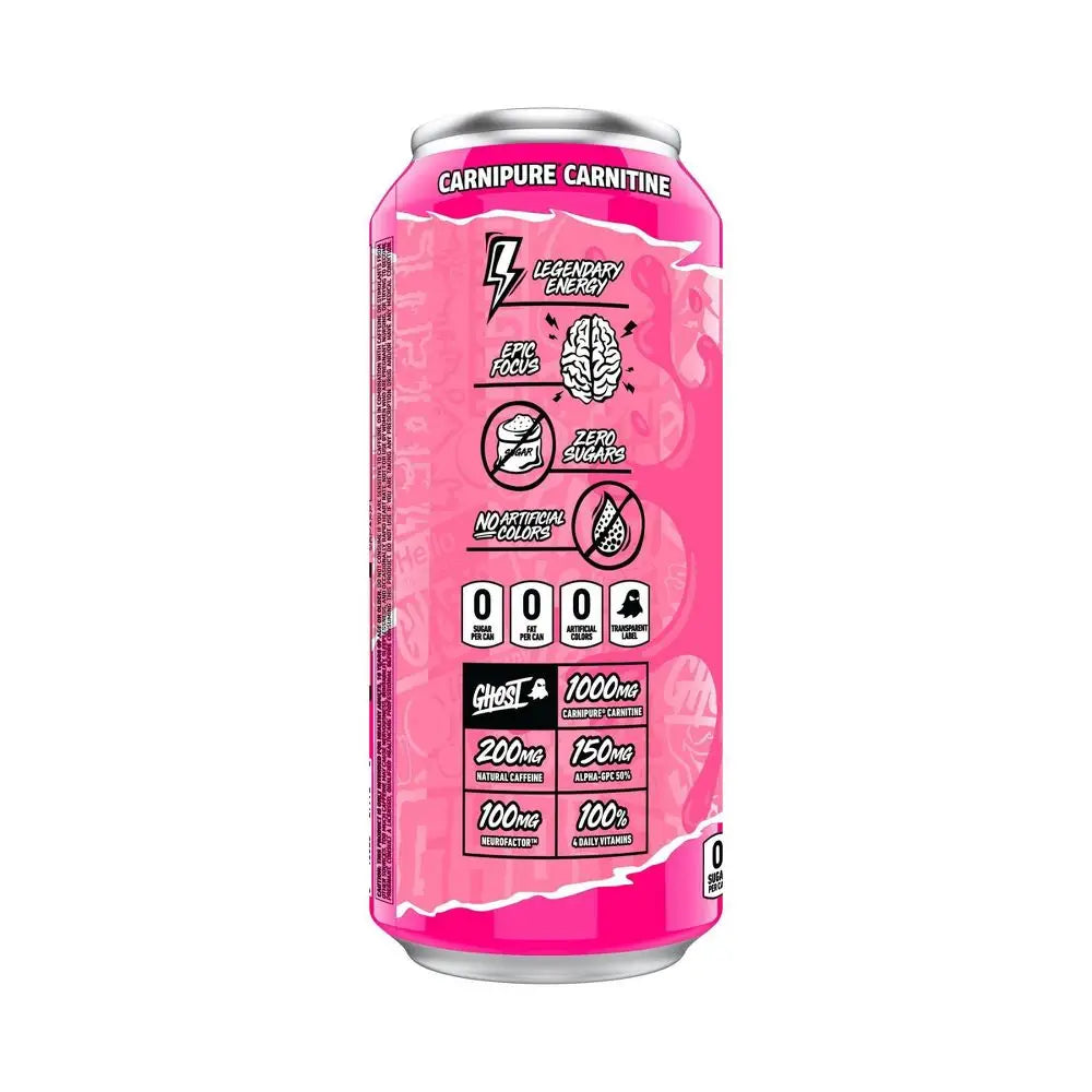 GHOST Energy Drink - Zero Sugar - Bubblicious Strawberry