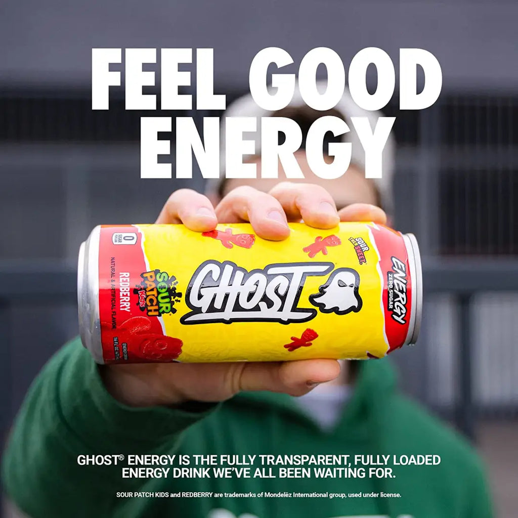GHOST ENERGY Sugar Free Energy Drink - 12-Pack SOUR PATCH