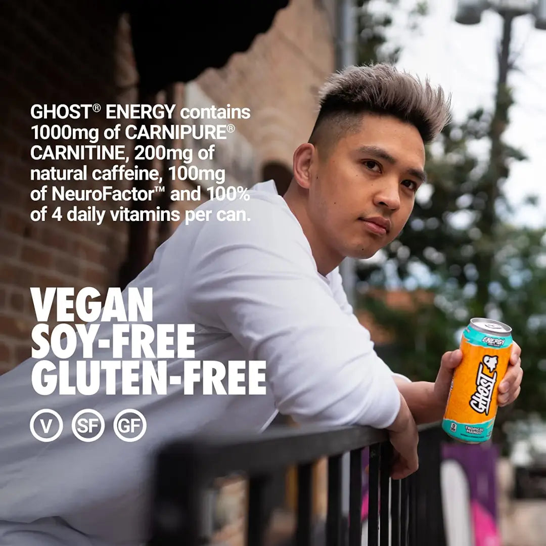 GHOST ENERGY Tropical Mango Sugar-Free Energy Drink