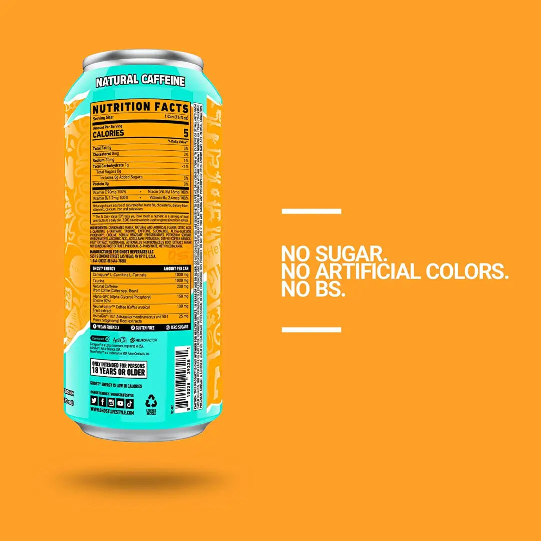 GHOST ENERGY Tropical Mango Sugar-Free Energy Drink