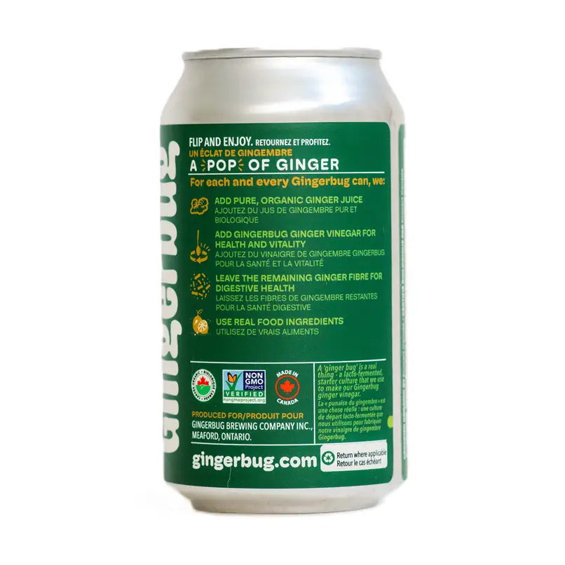 Gingerbug Ginger Beer Dry,12oz/355ml case 12ct - soda