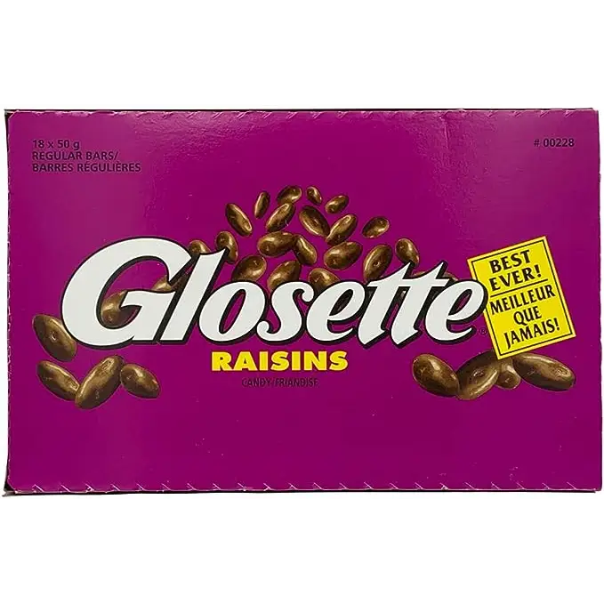 Glosette Raisins Candy 50g case 18ct - candy bar Main image