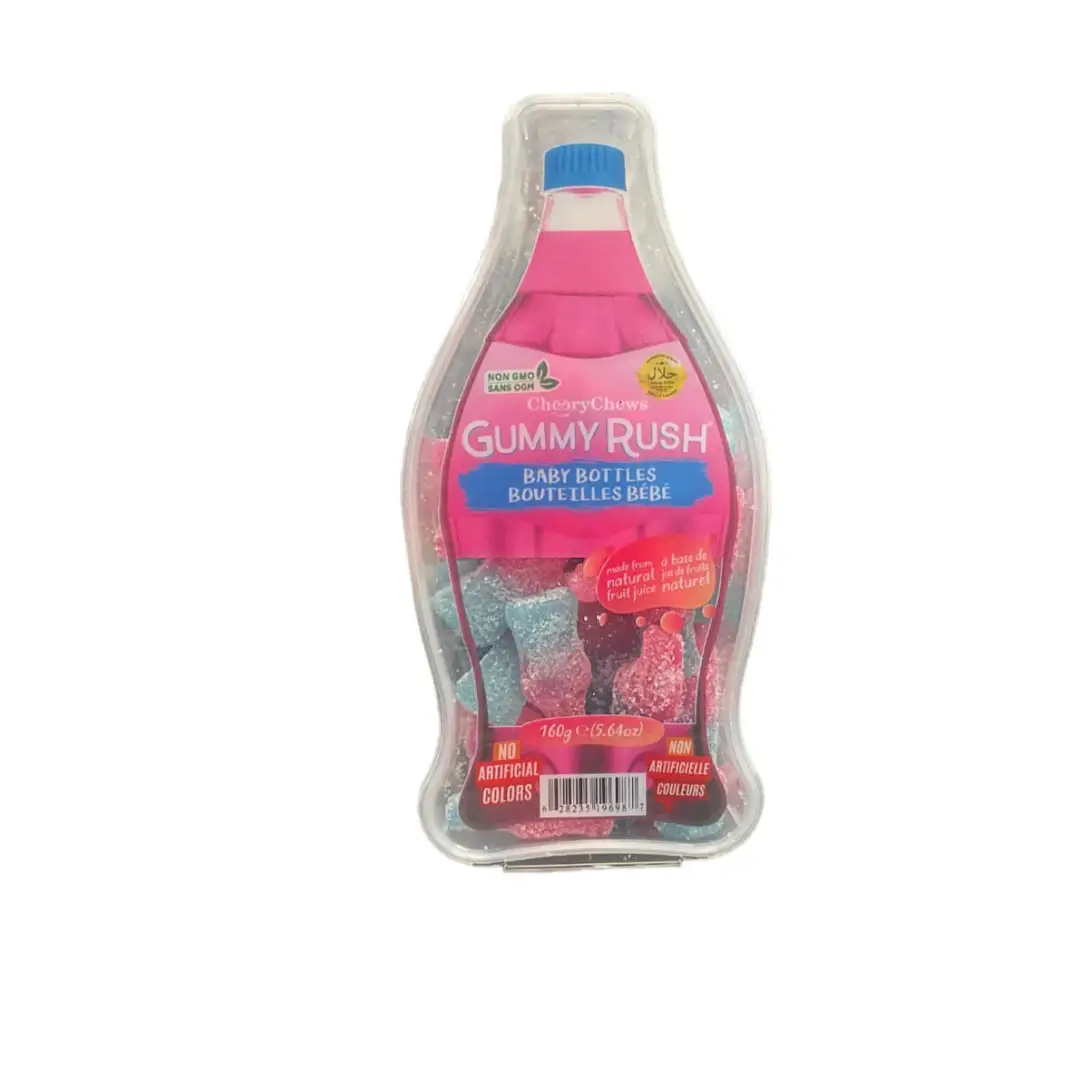 Gummy Rush Baby Bottles Bubble Gum and Cotton Candy 160g