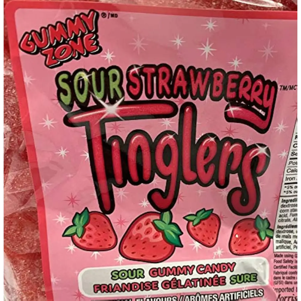 Gummy Zone Sour Strawberry Tinglers 1kg - Candy - Sour