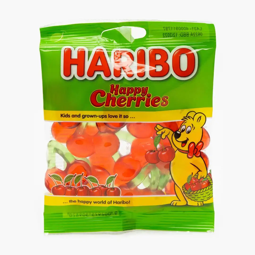 HARIBO HAPPY CHERRIES GUMMI CANDY 5 OZ PEG BAG