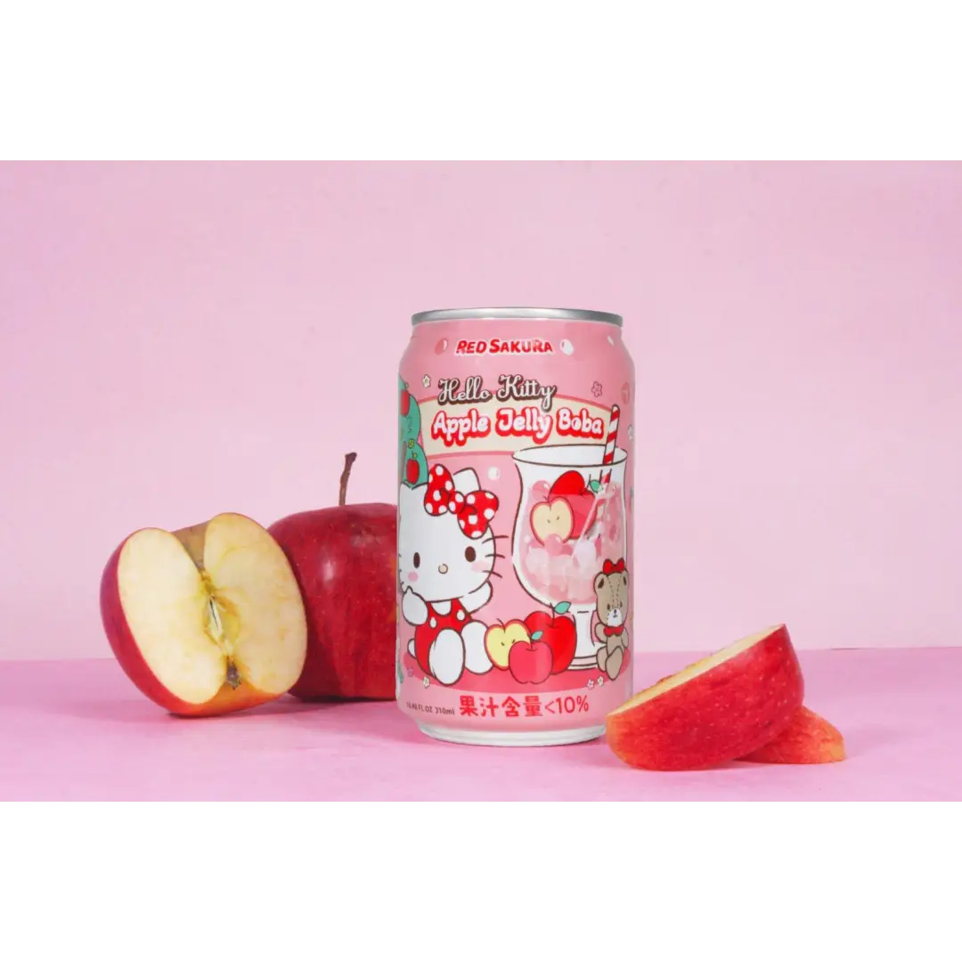 Hello Kitty Apple Jelly Boba- Can 310ml case or 24 (Taiwan)
