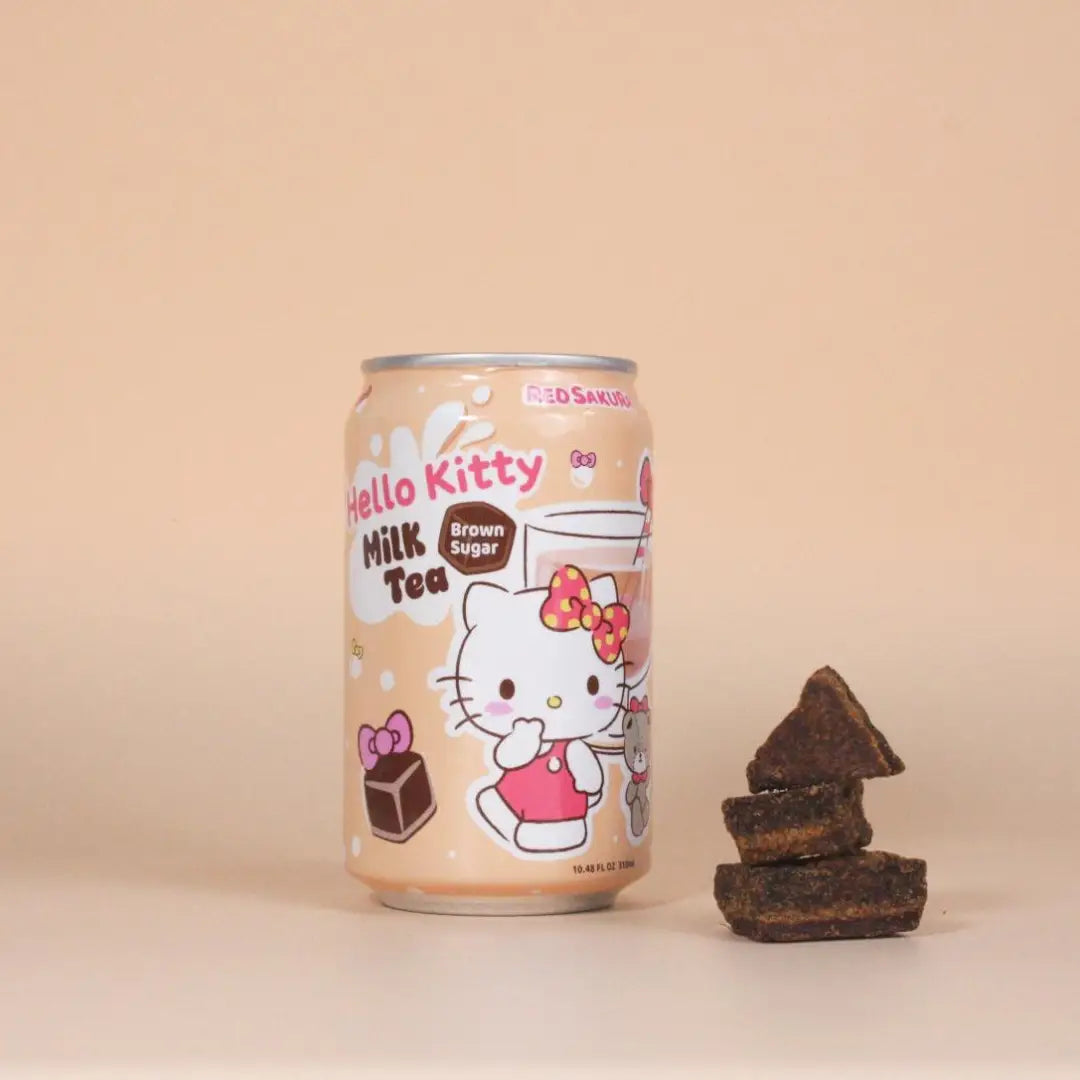 Hello Kitty Brown Sugar Milk Tea Drink - Can 310ml case 24