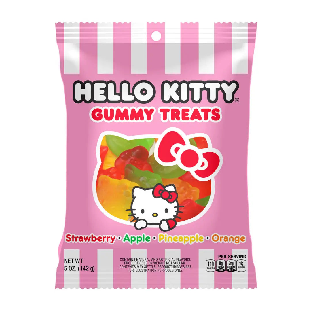 Hello Kitty Gummi Treats (China)- Fruit Peg Bag 5oz - case