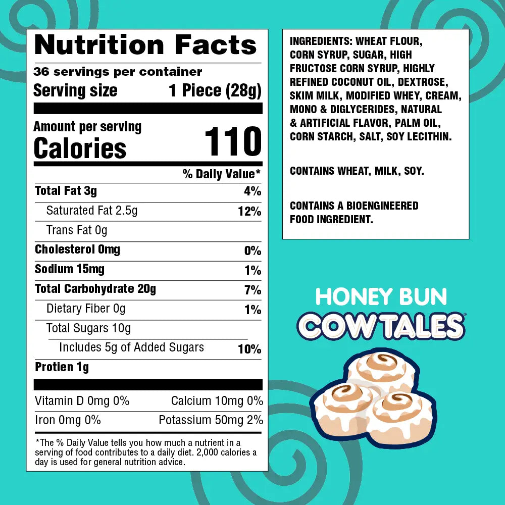 Honey Bun Cow Tales® – Case of 36 - candy
