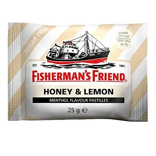 HONEY & LEMON MENTHOL FLAVOUR SUGAR FREE Fisherman’s Friend