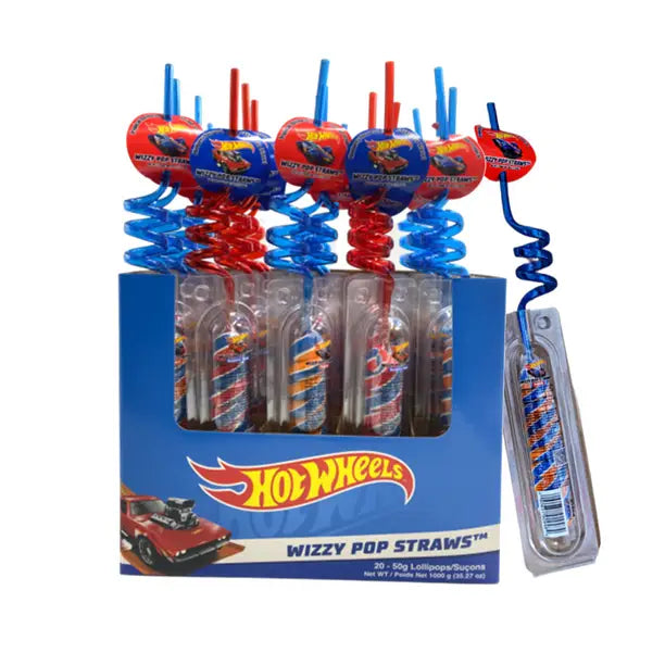 HOT WHEELS WIZZY POP STRAWS-Case 50g 20PK - candy Main image