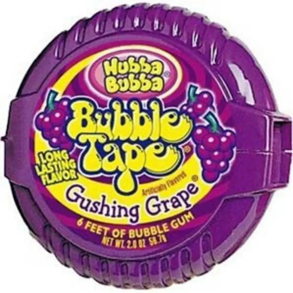 Hubba Bubba Gushing Grape Bubble Gum Tape - 12x56g GW