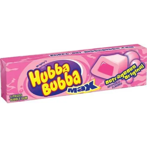 Hubba bubba max bubble gum original 5-piece 18 ct