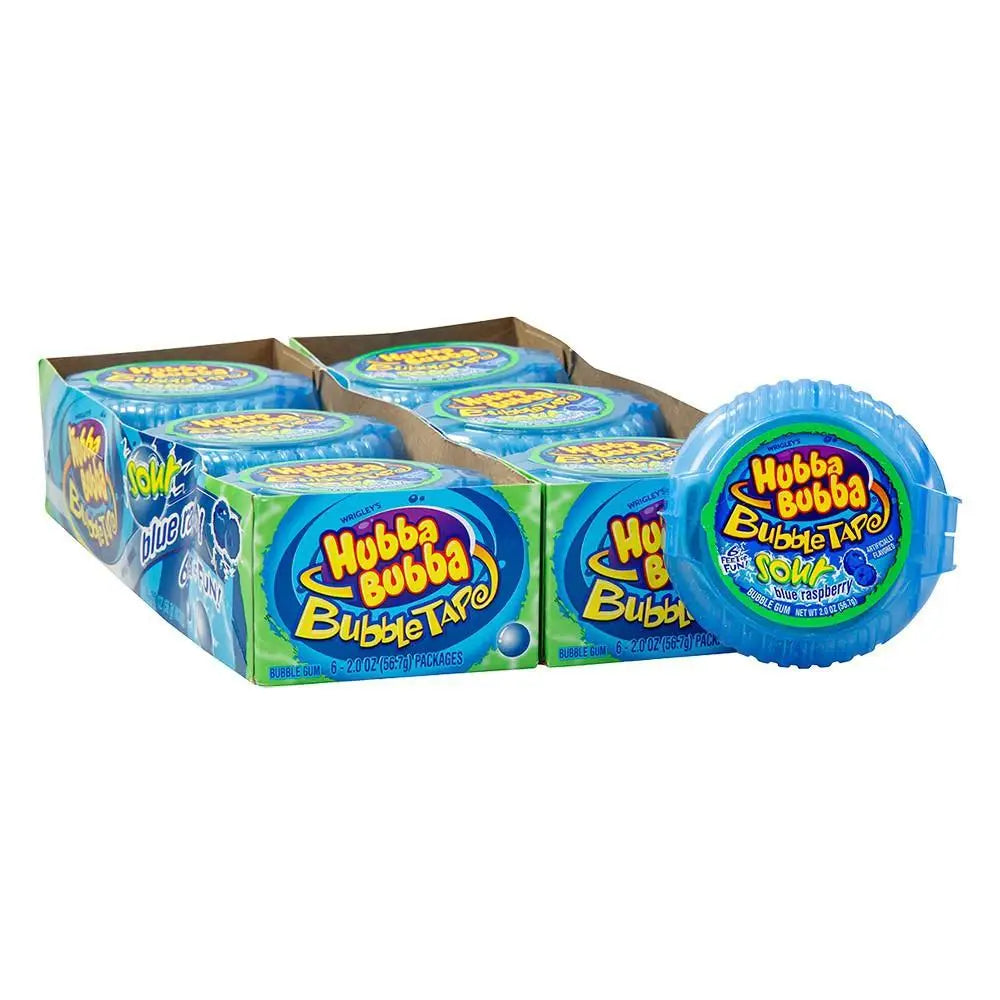 HUBBA BUBBA SOUR BLUE RASPBERRY TAPE GUM
