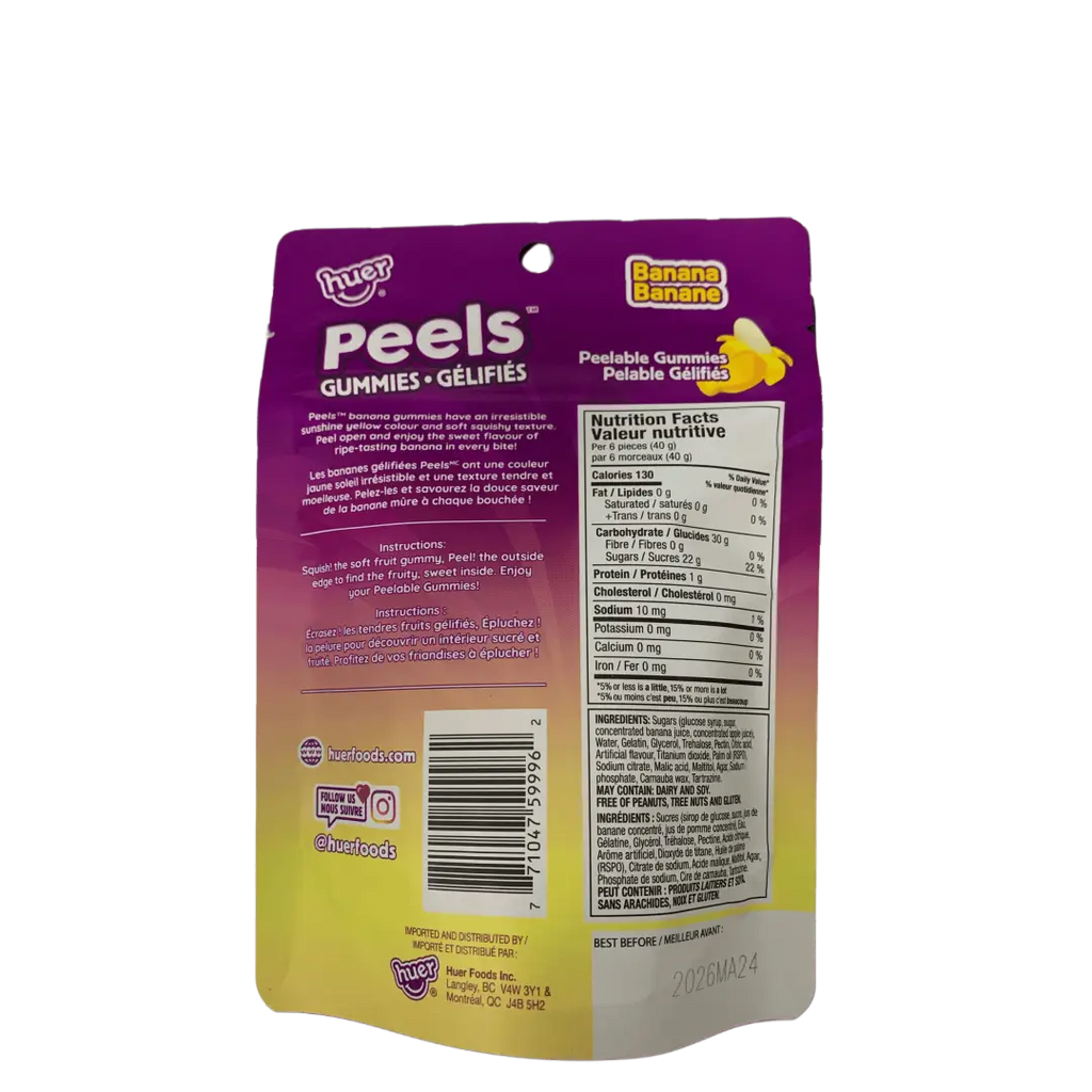 Huer Peel Gummies Banana 65G - Canada Edition Each - candy