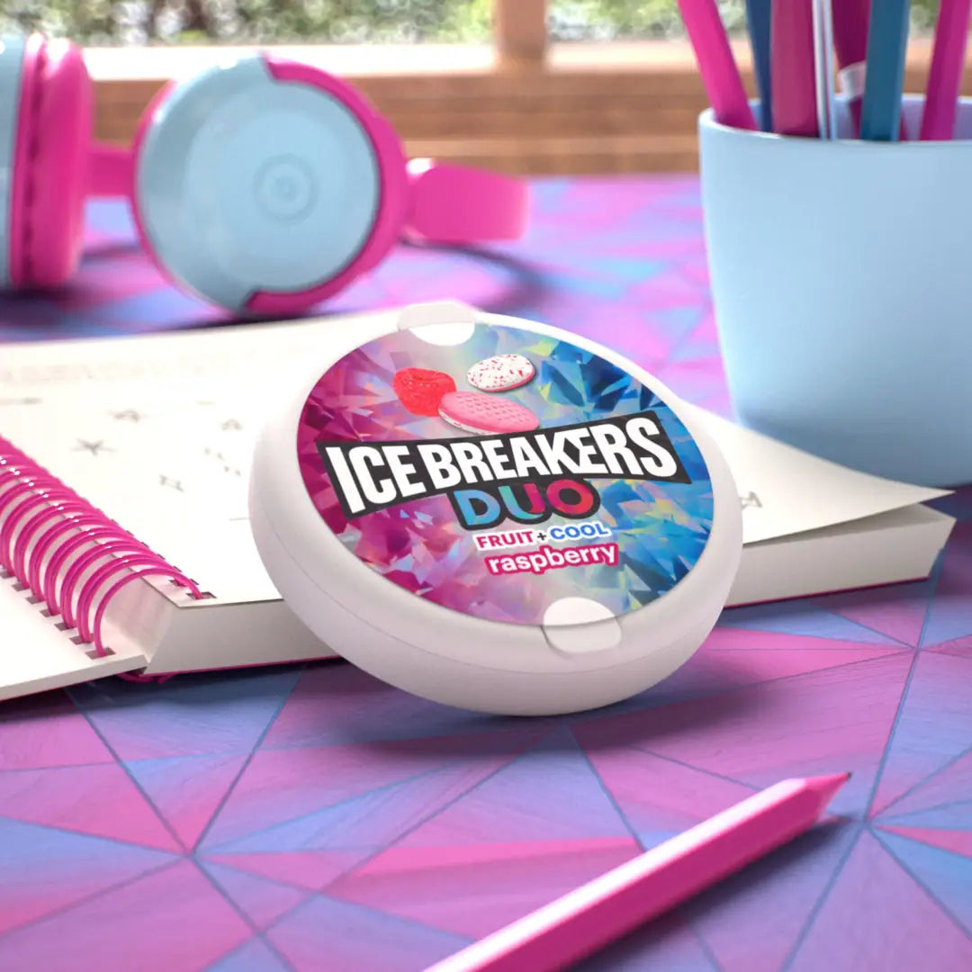 ICE BREAKERS Duo Fruit + Cool Sugar Free Mints (Raspberry