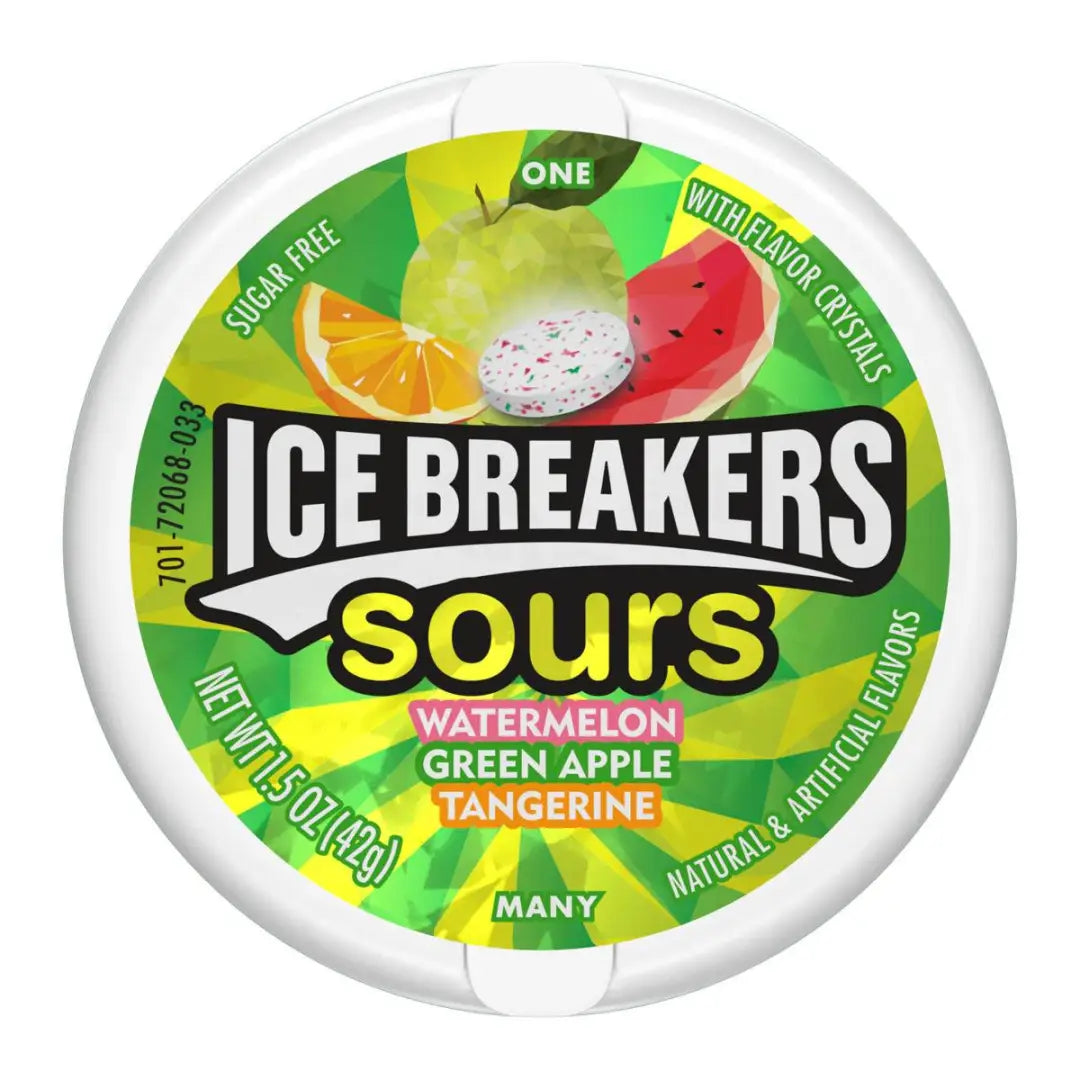 Ice Breakers Fruit Sours (Green Apple Watermelon