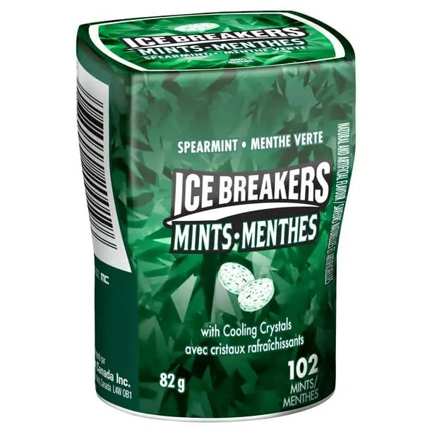 Ice Breakers Spearmint Bottle 82g 4 count - candy