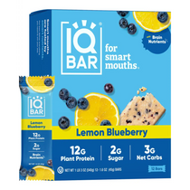 IQBAR Brain and Body Plant Protein Bars - Lemon Blueberry
