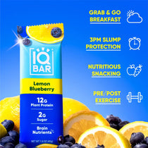IQBAR Brain and Body Plant Protein Bars - Lemon Blueberry