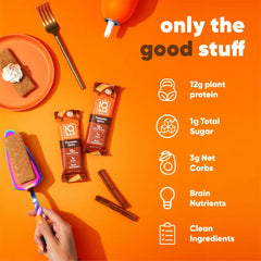 IQBAR Brain and Body Plant Protein Bars - Pumpkin Spice (12