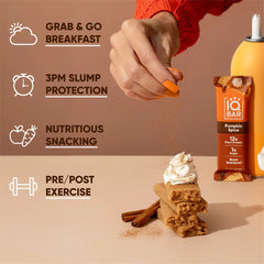 IQBAR Brain and Body Plant Protein Bars - Pumpkin Spice (12