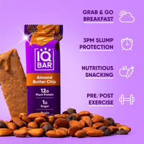 IQBAR Brain Body Keto Protein Bars - Almond Butter Chip
