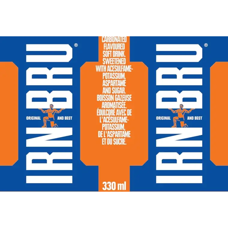 IRN-BRU Original and Best case of 24 330ml Cans - soda