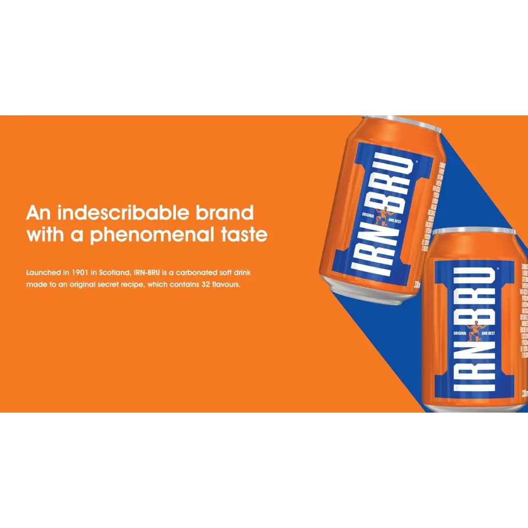 IRN-BRU Original and Best case of 24 330ml Cans - soda
