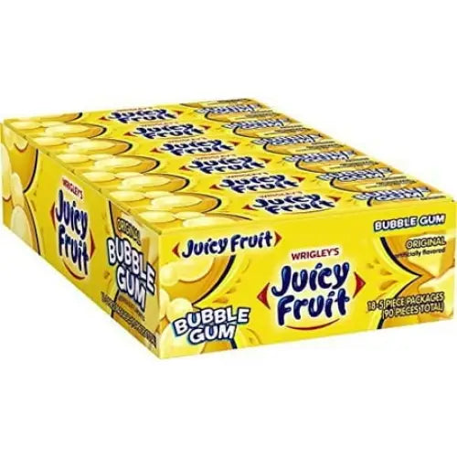 JUICY FRUIT Original Bubble Chewing Gum 5 piece pack (18