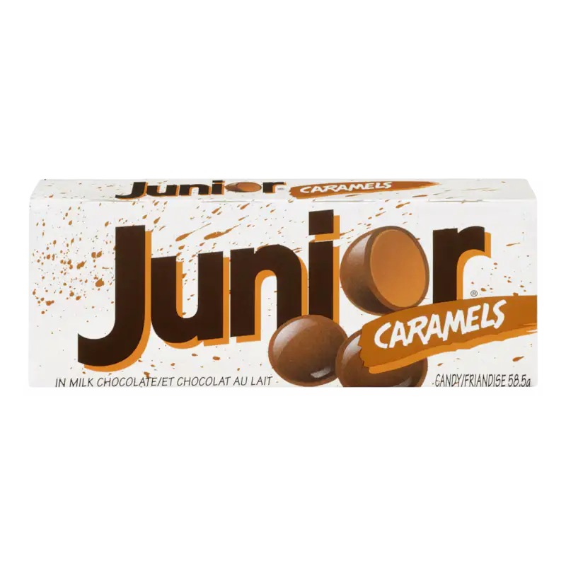Junior Caramels Chocolate Candy 3.5 oz Theater Box Case