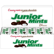 Junior Mints Chocolate Mint Candy 52g 1.84 Oz 24 Count Case