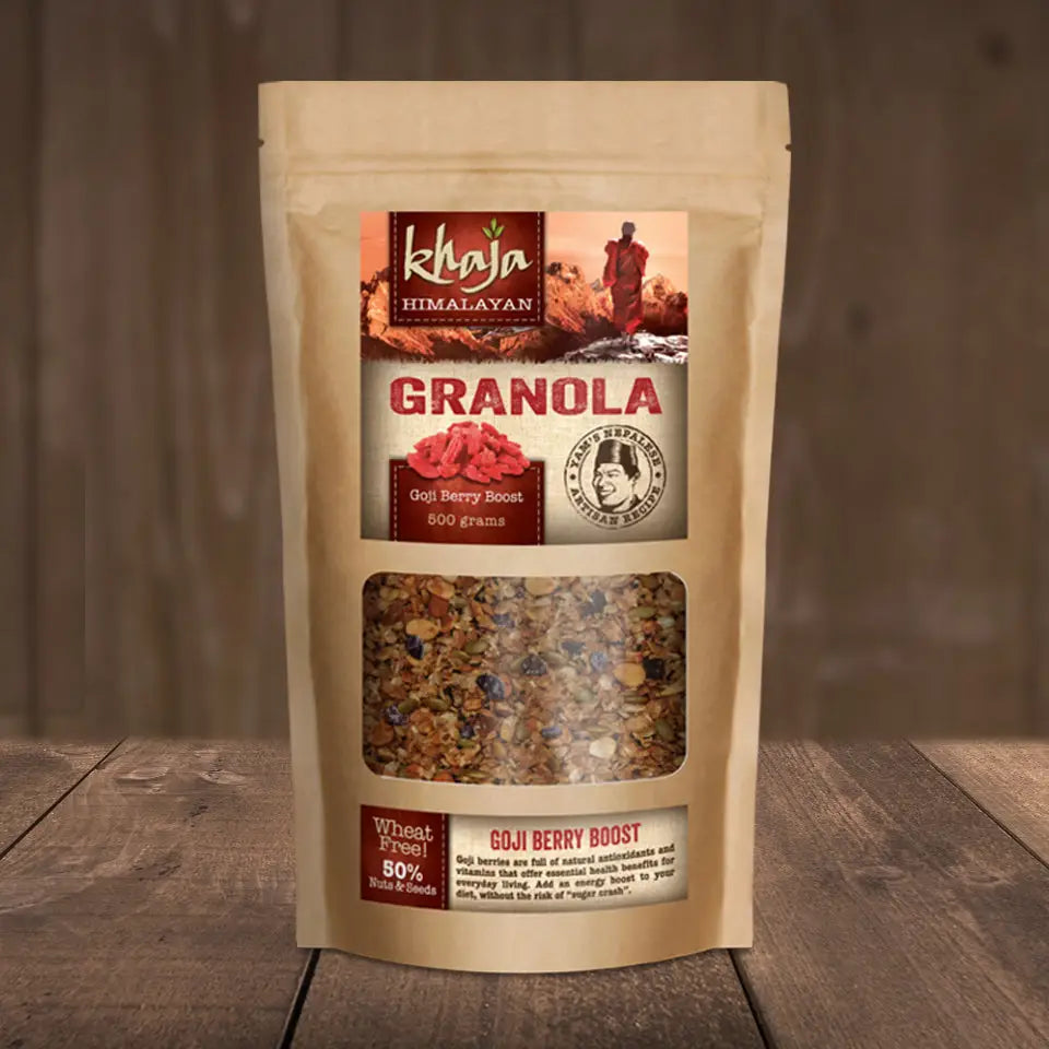 Khaja Granola Goji Berry Boost 500 gram bag - Grocery Main image