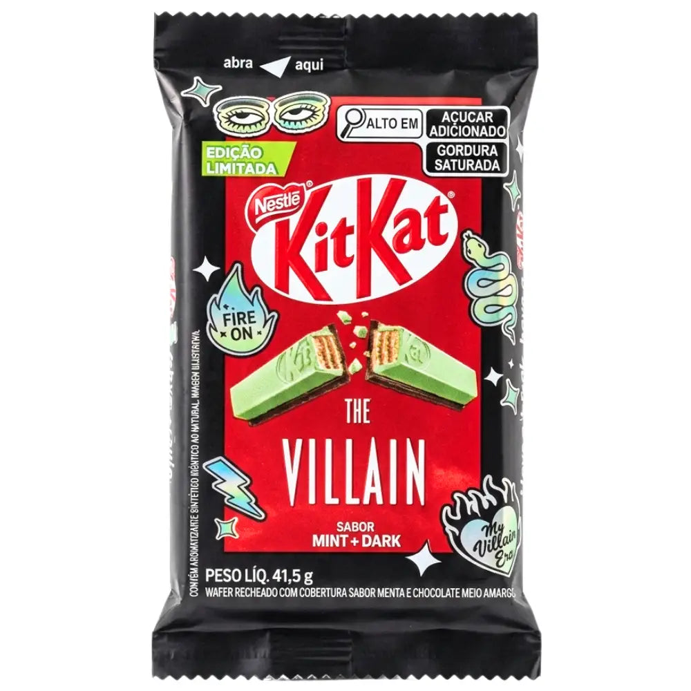 Kit Kat The Villain Mint Dark 41.5g Brazil Case 24 Count