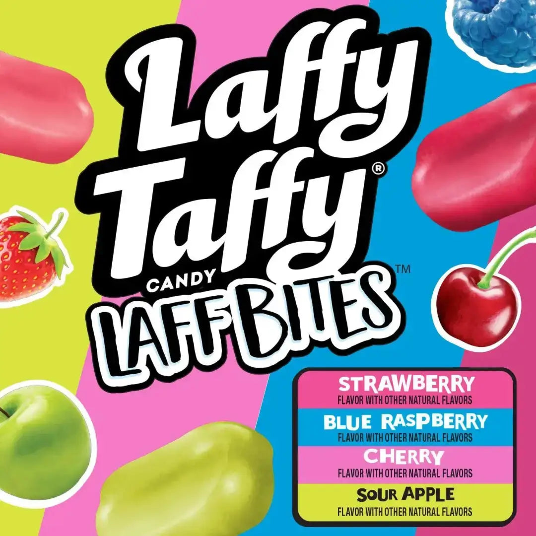 Laffy Taffy Laff Bites 3.0oz bag MASTER CASE OF 12 packages