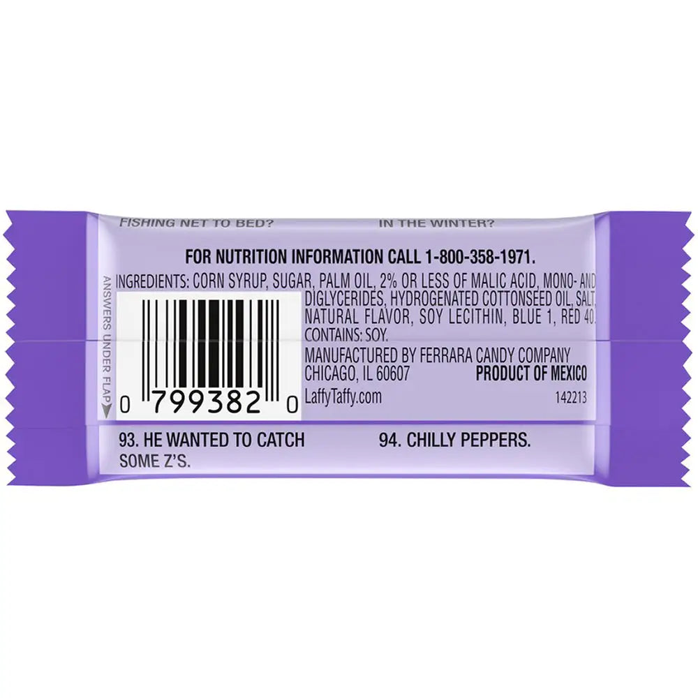 Laffy Taffy TUB Grape 9.6g 145ct - candy