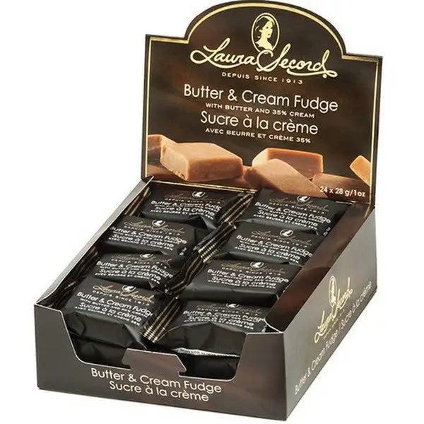 Laura Secord Butter And Cream Fudge 25g Pieces Case Of 24