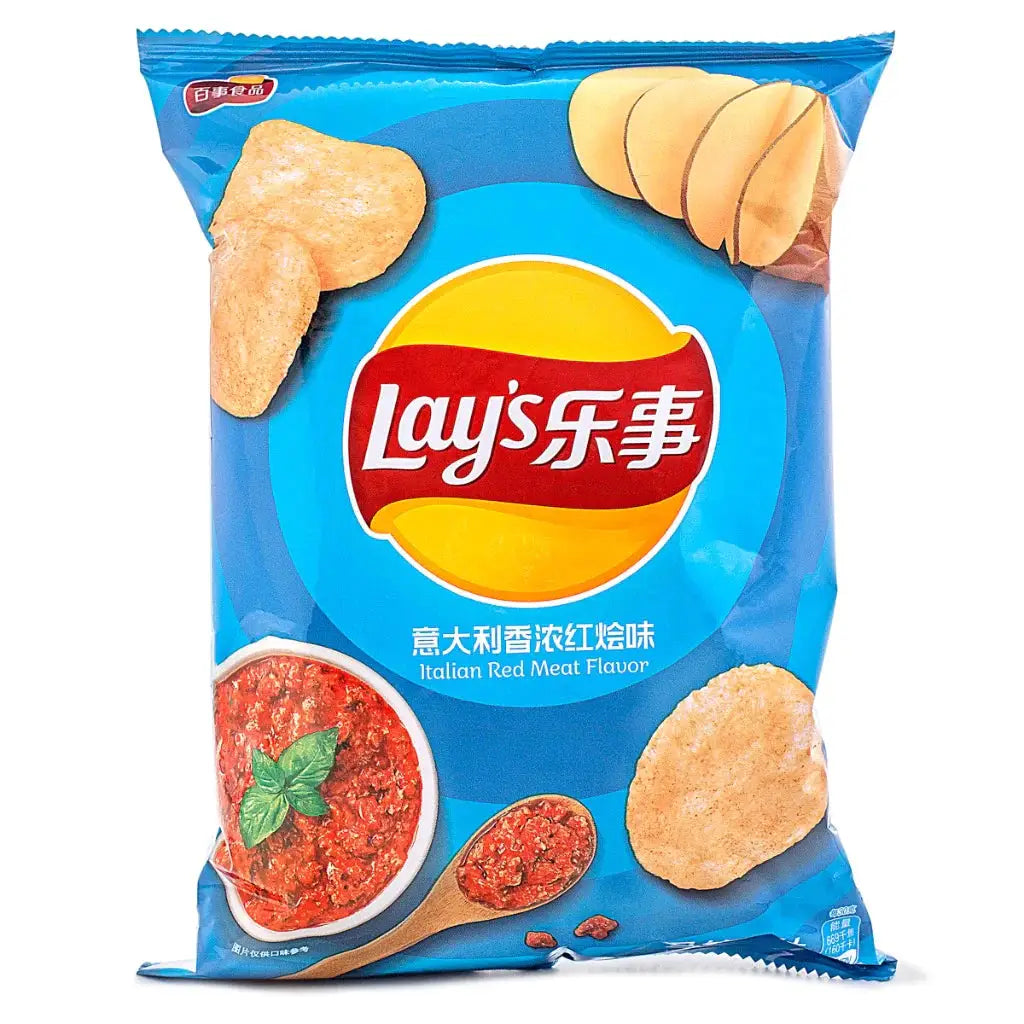 Lays Italian Red Meat Chips (China) 70g-22ct - snacks