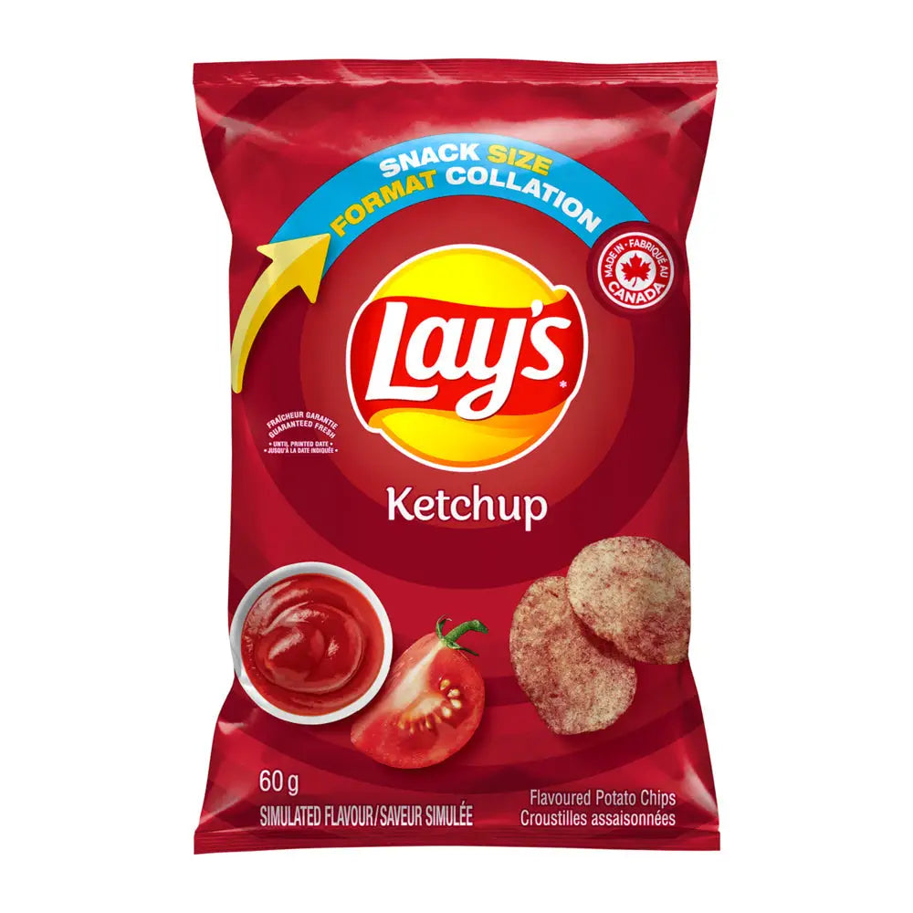 Lay’s Ketchup Flavoured Potato Chips - 60g - 32 Pack - chips