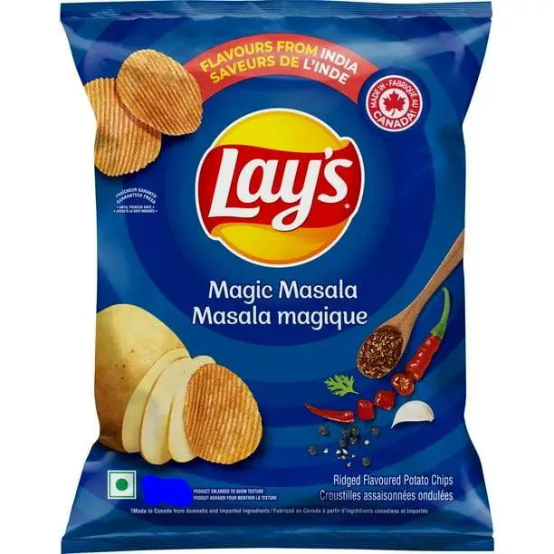 Lay’s Magic Masala ridged flavoured potato chips- Case 40g