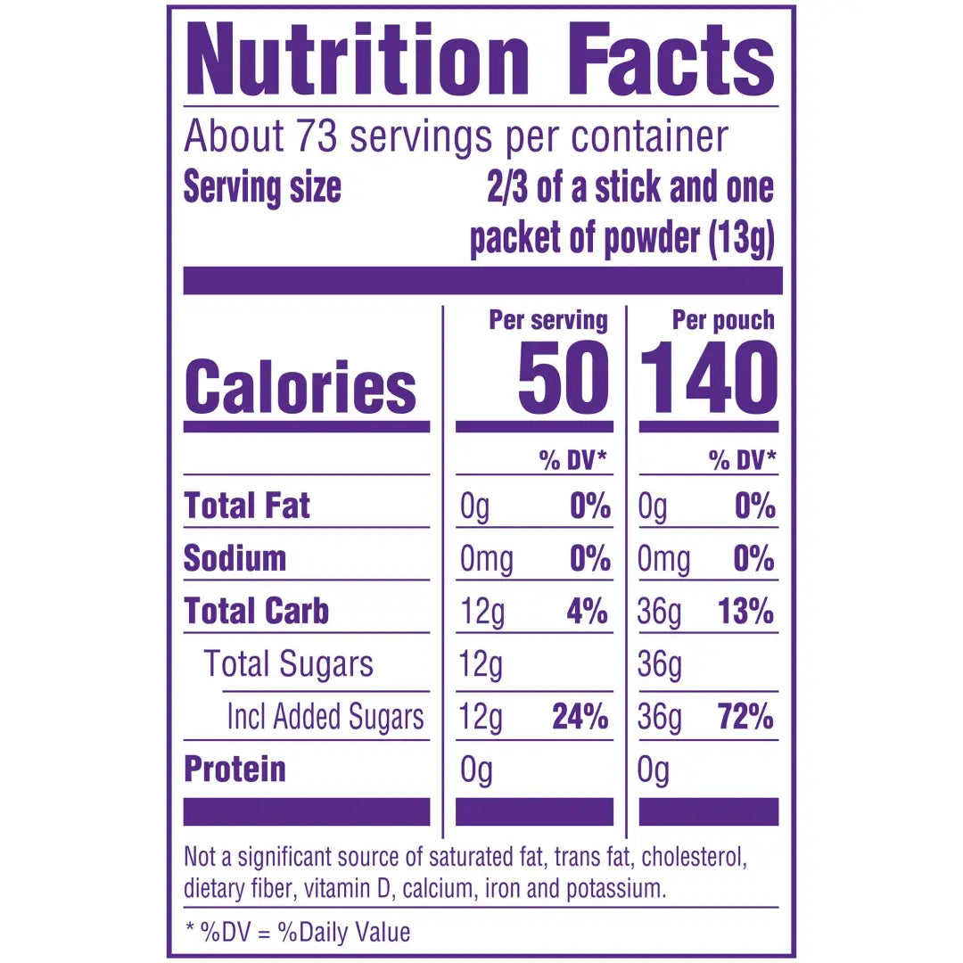 Lik M Aid Sour Fun Dip Candy 1.4 Oz Packet Case 24 Pack