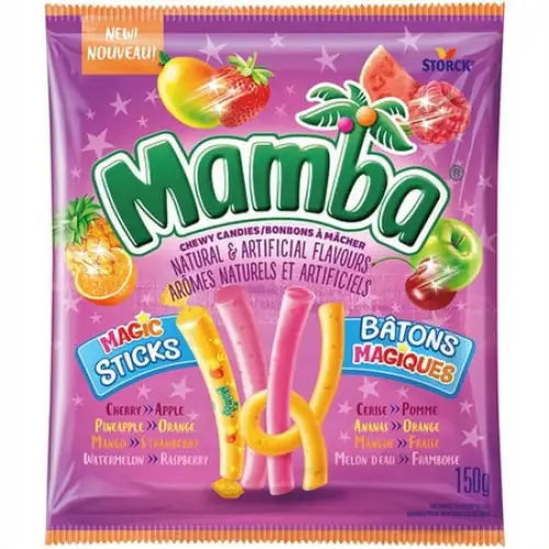 Mamba Magic Sticks Chewy Candy 150g/5.2 oz. Bag