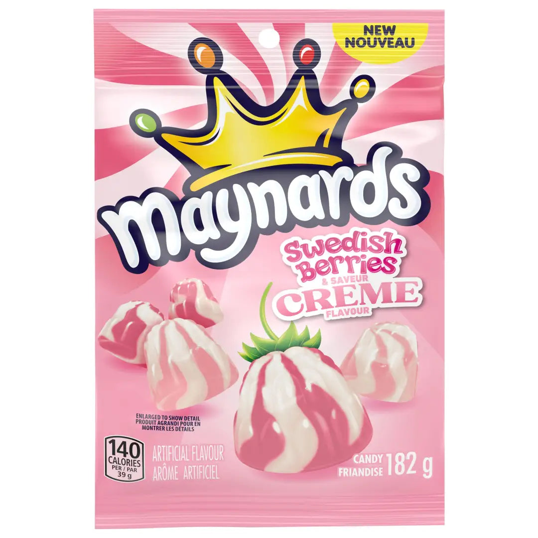 Maynards Swedish Berries & Cream Candy Gummy Candy 182g