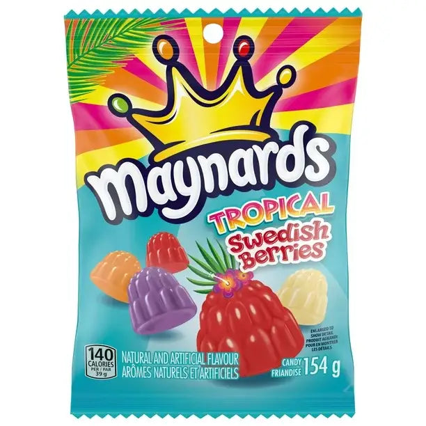 Maynards Swedish Berries Tropical 154G 8ct - candy