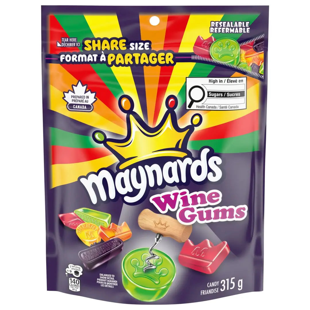 Maynards Wine Gums Fruity Chewy Gummy Candy Sharing Size