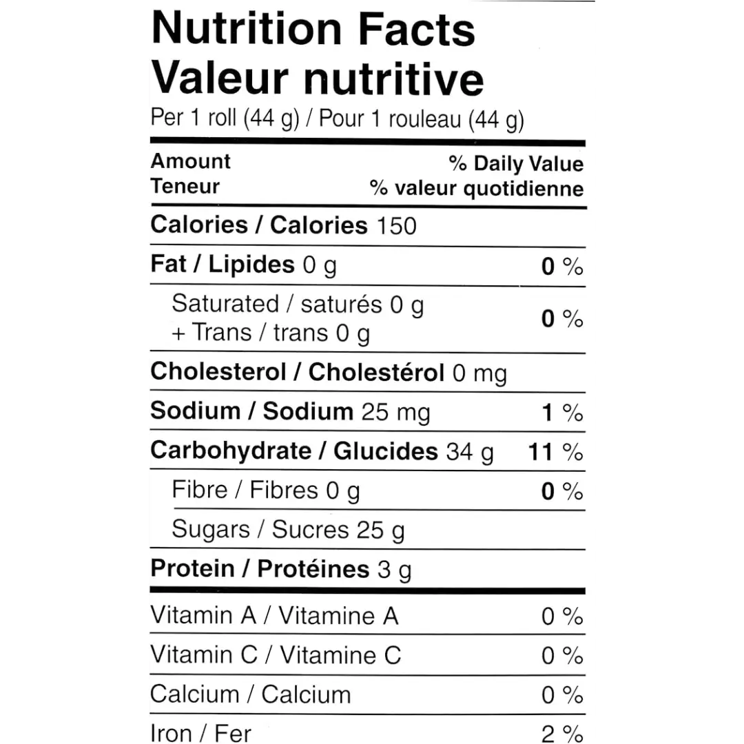 Maynards Wine Gums roll 44g case 18 count